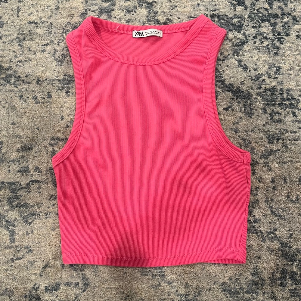 Zara Pink Crop Tank